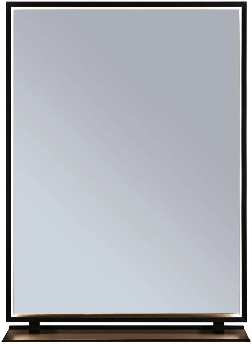 Paulmann LED-verlichte spiegel Miro IP44 Tunable White 46,6cm - Zwart mat
