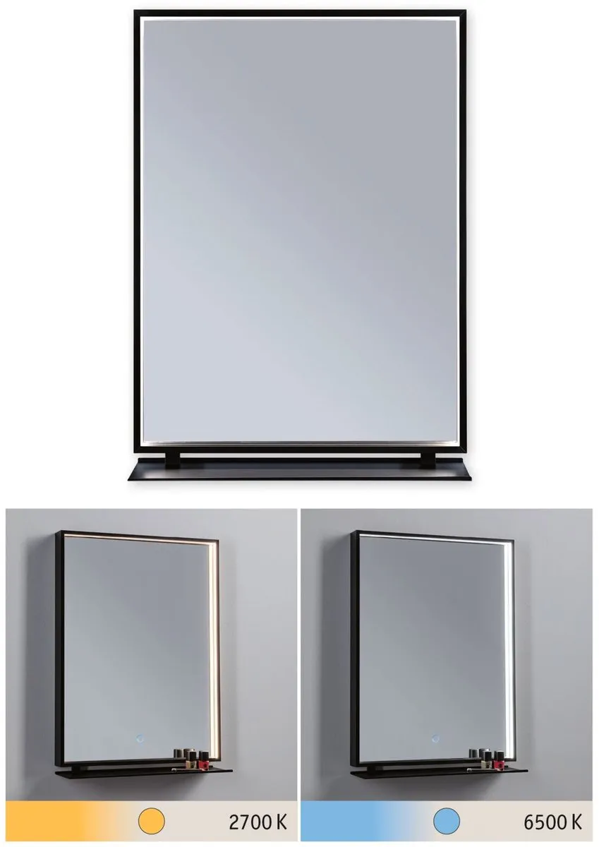 Paulmann LED-verlichte spiegel Miro IP44 Tunable White 46,6cm