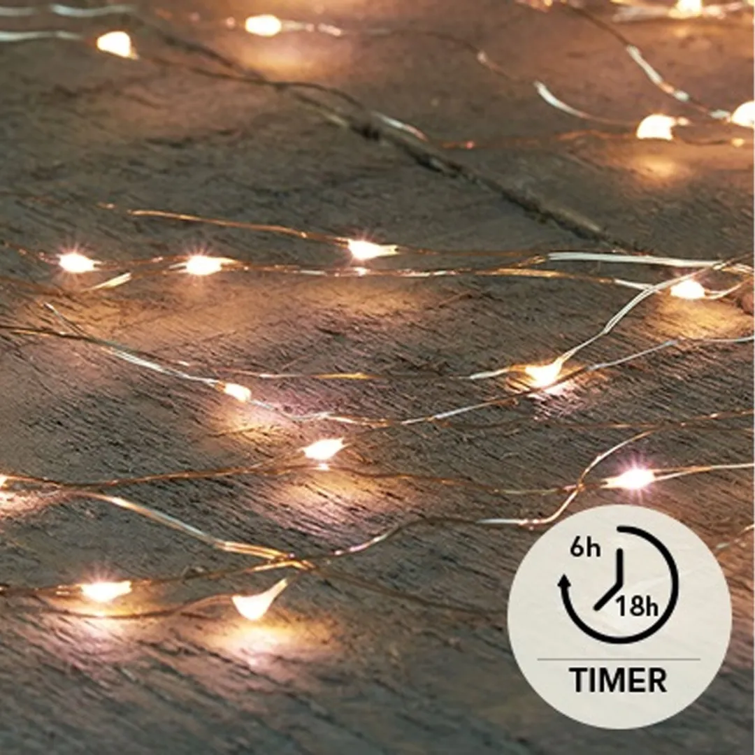 Anna's Collection Kerstverlichting 100 LED Warm Wit - 10x1m - Timer