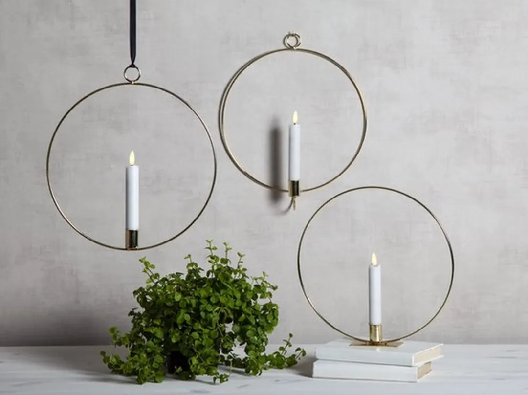 Star Trading Flame Ring LED Tafellamp - 28cm - Zwart - afbeelding 6 van 6