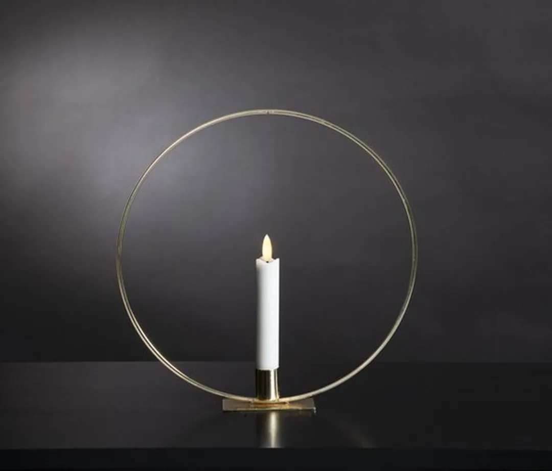 Star Trading Flame Ring LED Tafellamp - 28cm - Zwart