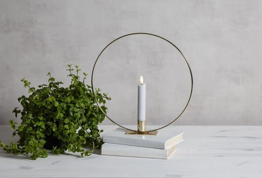 Star Trading Flame Ring LED Tafellamp - 28cm - Zwart