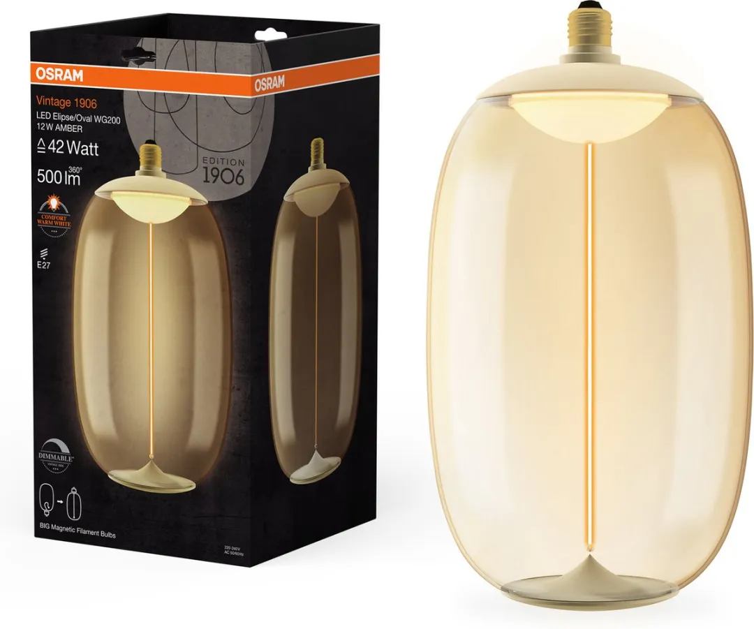 Osram Vintage 1906 Big Elipse Oval LED - 12W 500lm E27 - Warm wit