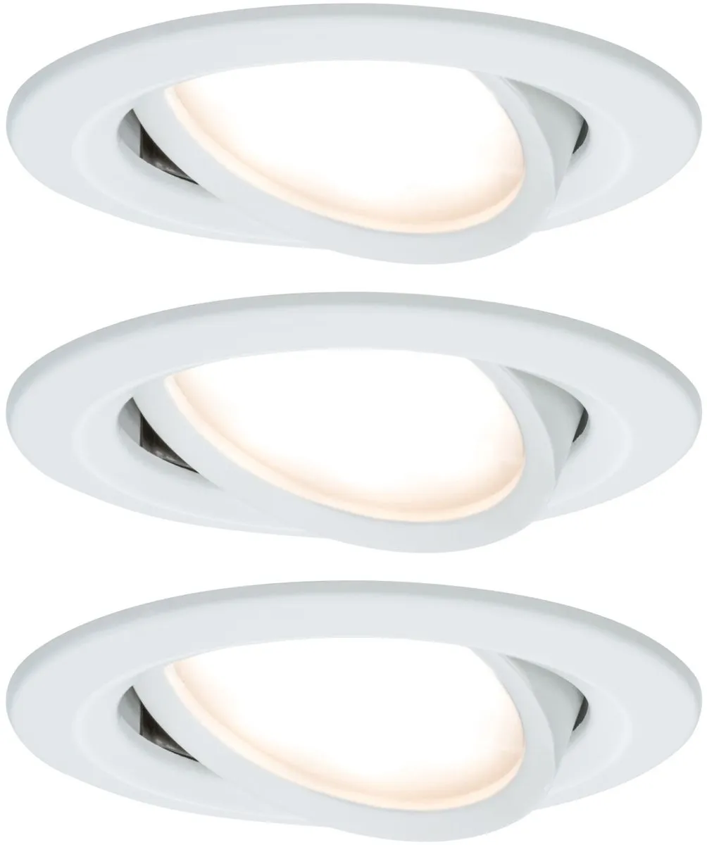 Paulmann Zigbee Nova Coin LED-inbouwset 3x6W 470lm 2700K - Wit mat