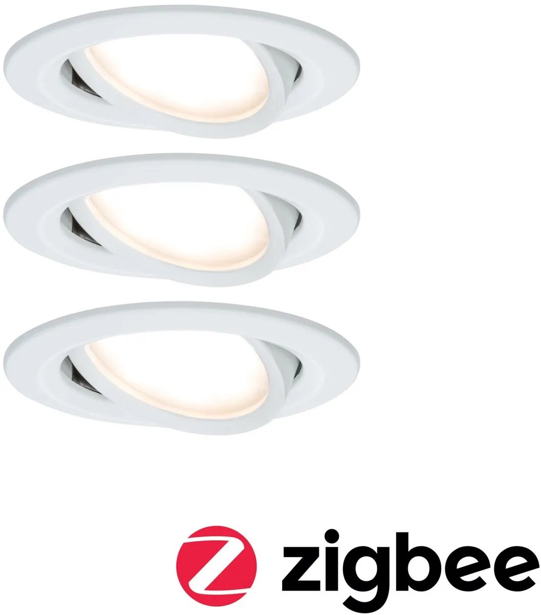 Paulmann Zigbee Nova Coin LED-inbouwset 3x6W 470lm 2700K
