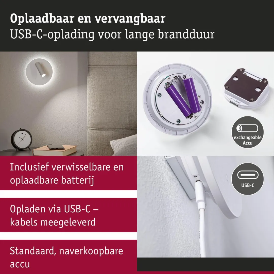 Paulmann LED Wandlamp Kiora 2700K - 2x80lm Wit - afbeelding 6 van 6