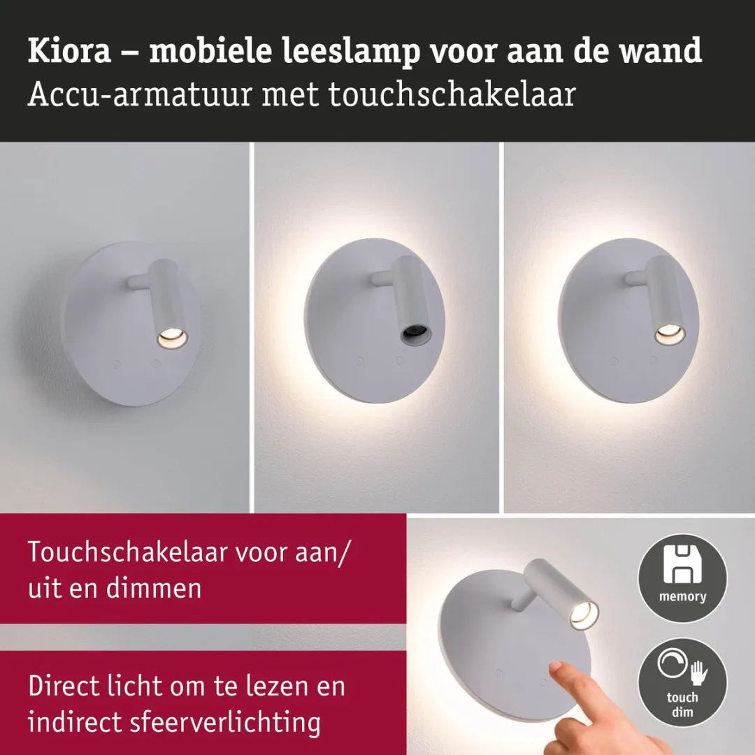 Paulmann LED Wandlamp Kiora 2700K - 2x80lm Wit