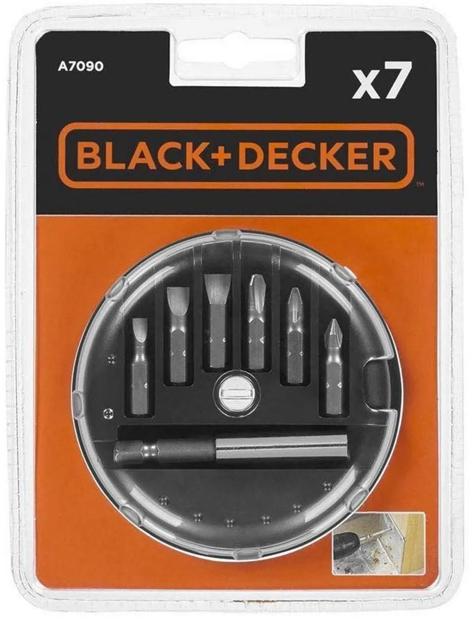 BLACK+DECKER A7090-XJ Set Tips 7-delig - Plat pH - afbeelding 3 van 3