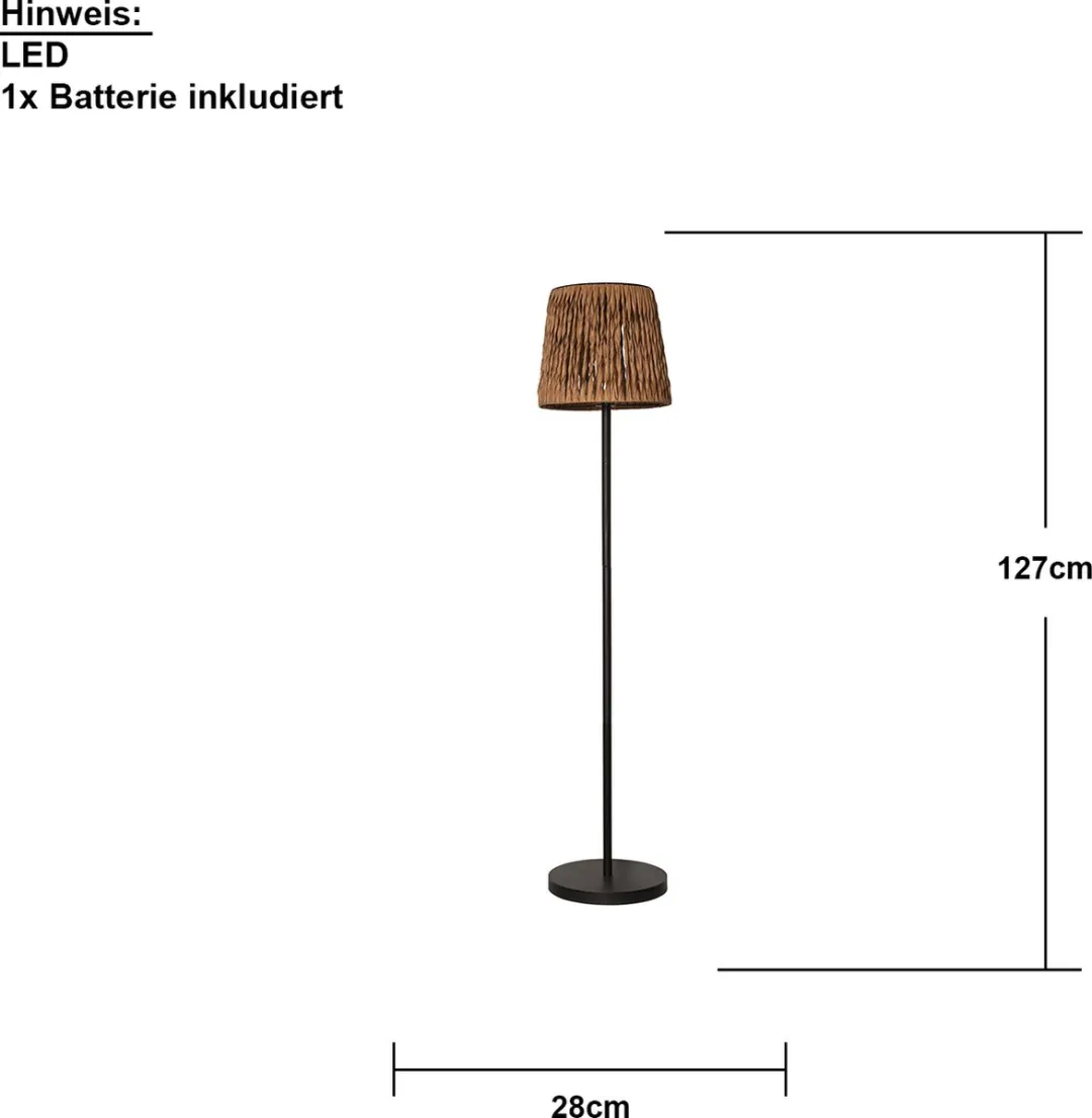 Star Trading Cesta Solarlamp - 127cm - Bruin - Warm wit