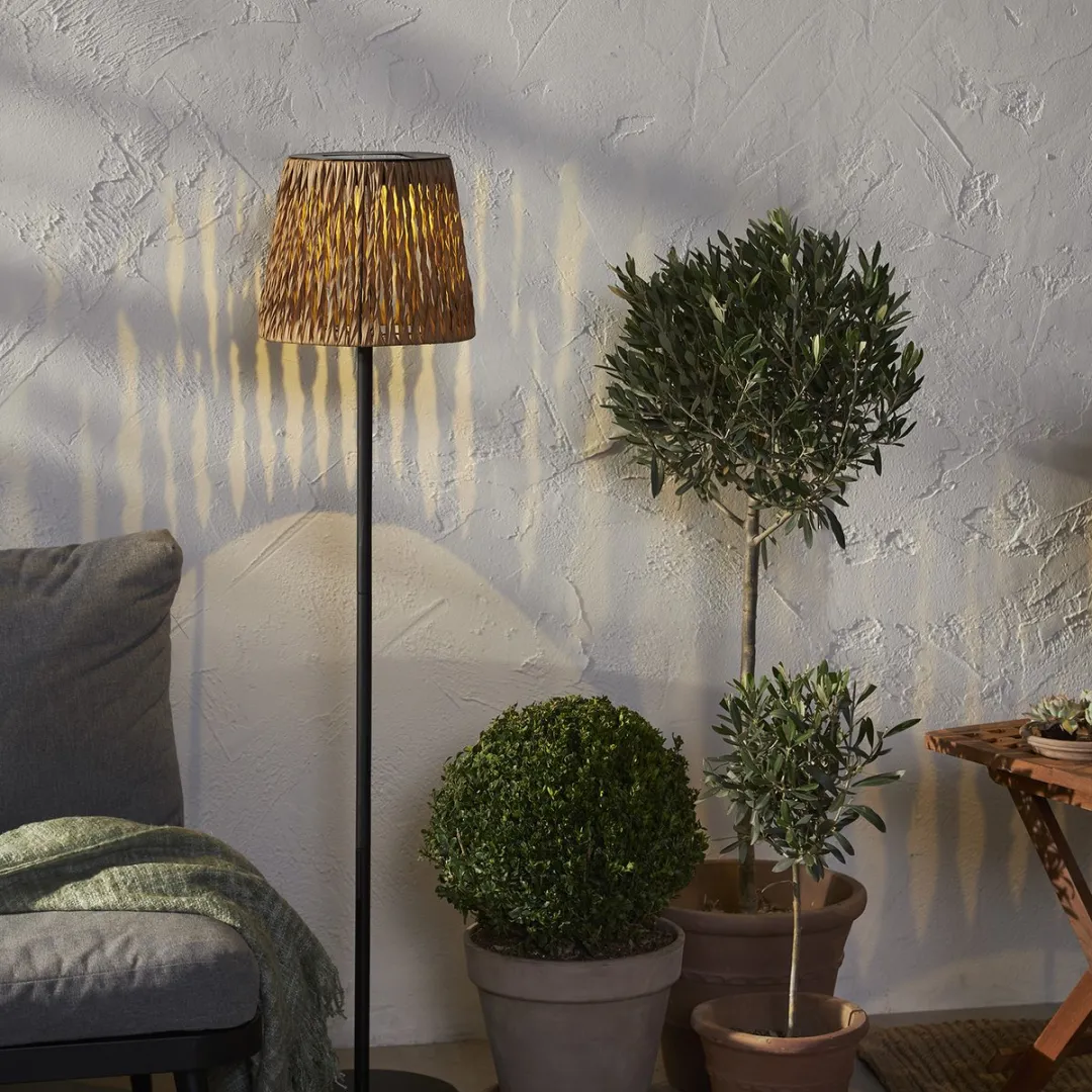 Star Trading Cesta Solarlamp - 127cm - Bruin - Warm wit