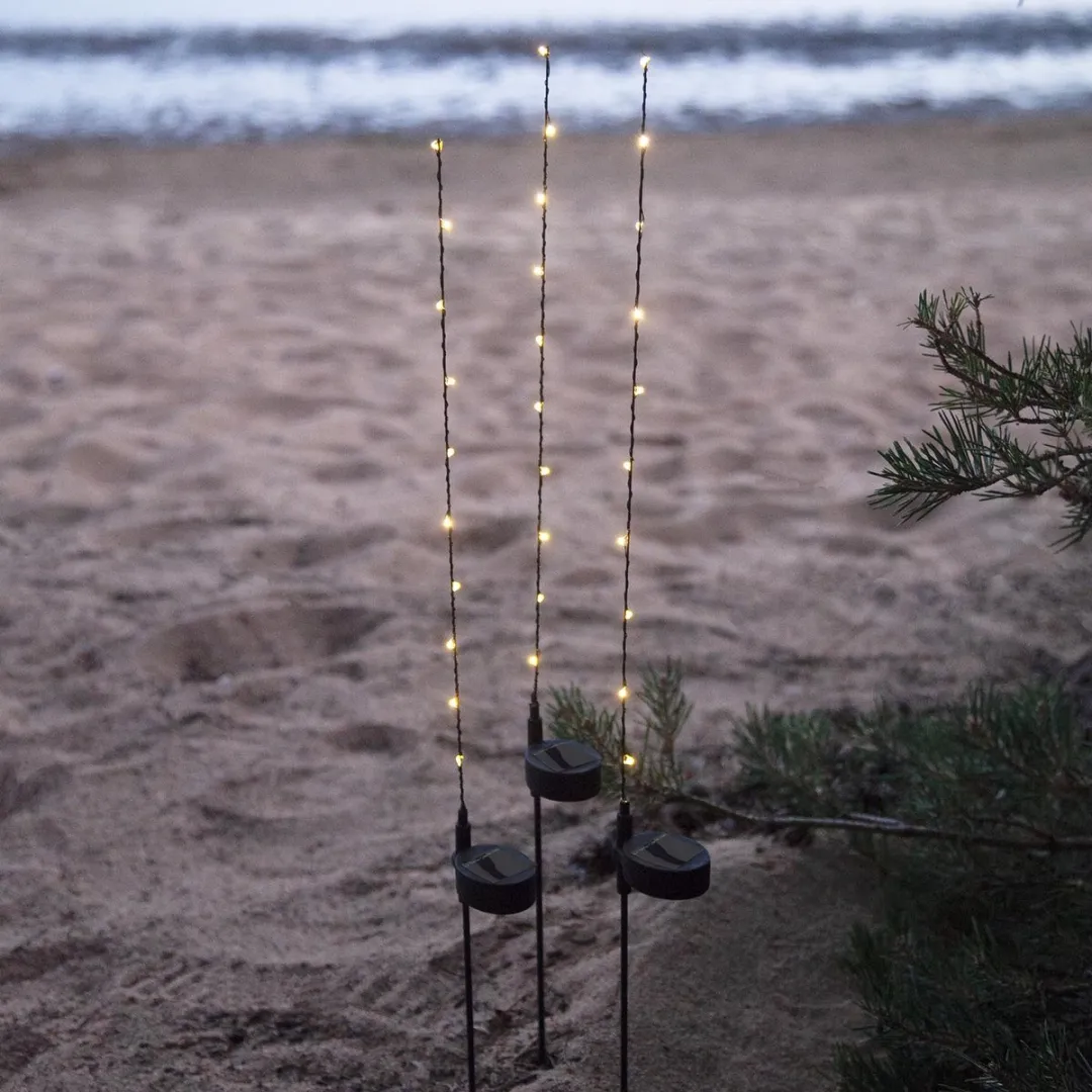 Star Trading Solar Tuinspikes Flexy - 3 Stuks - 80cm - Zwart