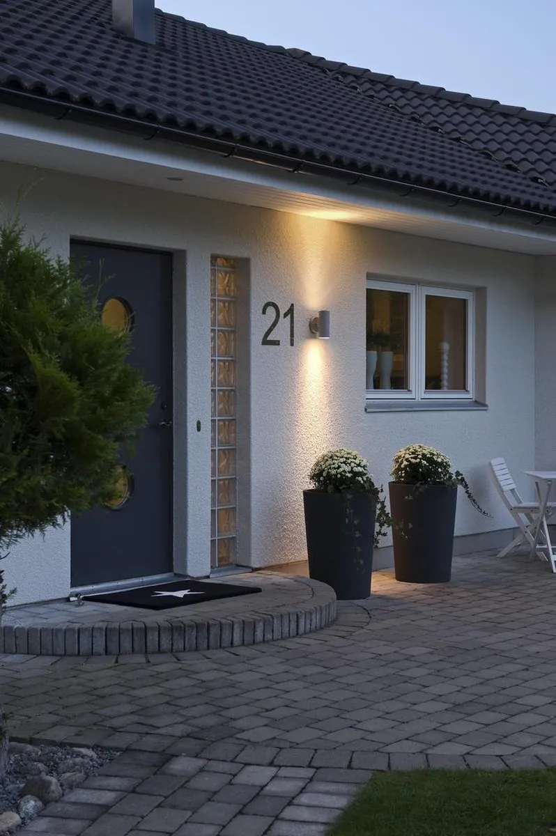 Konstsmide Modena Wandspot Twin XL 20cm GU10 - Aluminium