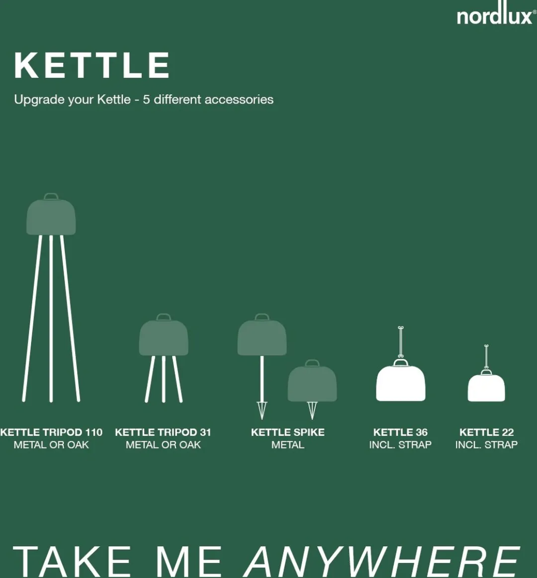 Nordlux Kettle Tripod 110 - Houten driepoot - afbeelding 3 van 5
