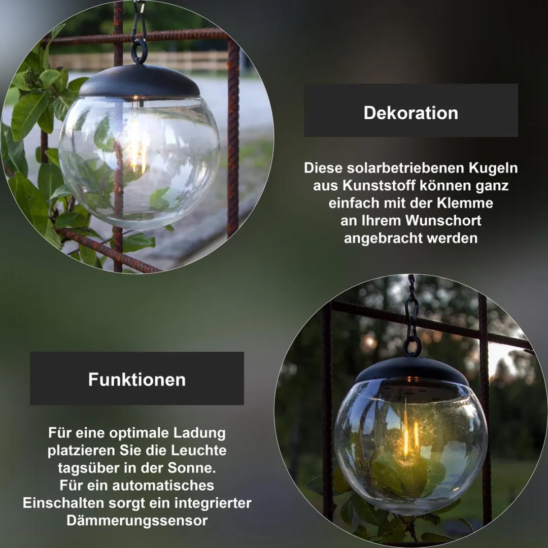 Star Trading Hanglamp Zonne-energie Set 3 Stuks - Transparant