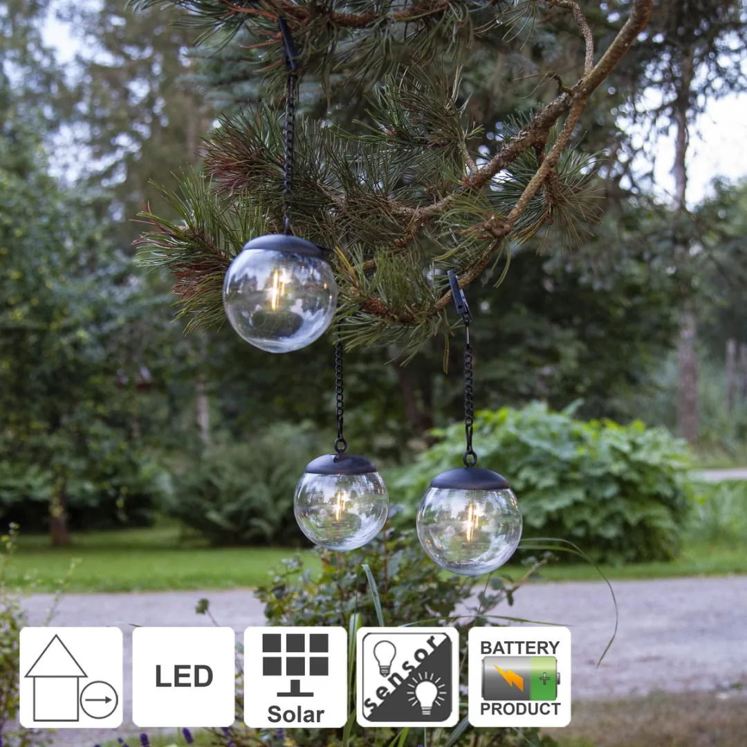 Star Trading Hanglamp Zonne-energie Set 3 Stuks - Transparant - afbeelding 6 van 6
