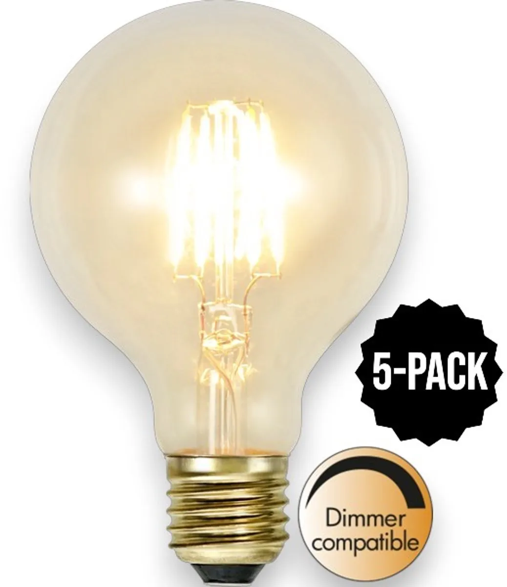 Star Trading Globelamp G80 5 Stuks - 1.6W Warm Wit - Dimbaar