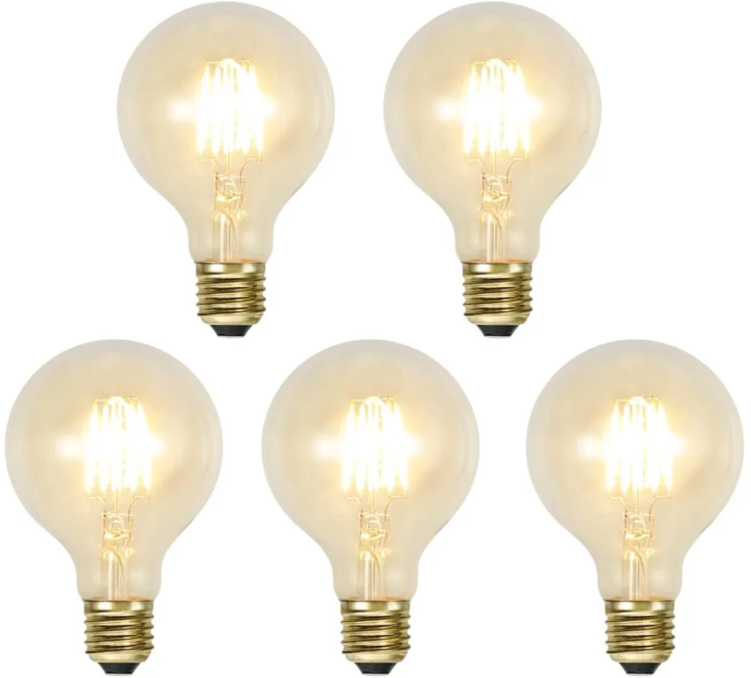 Star Trading Globelamp G80 5 Stuks - 1.6W Warm Wit - Dimbaar