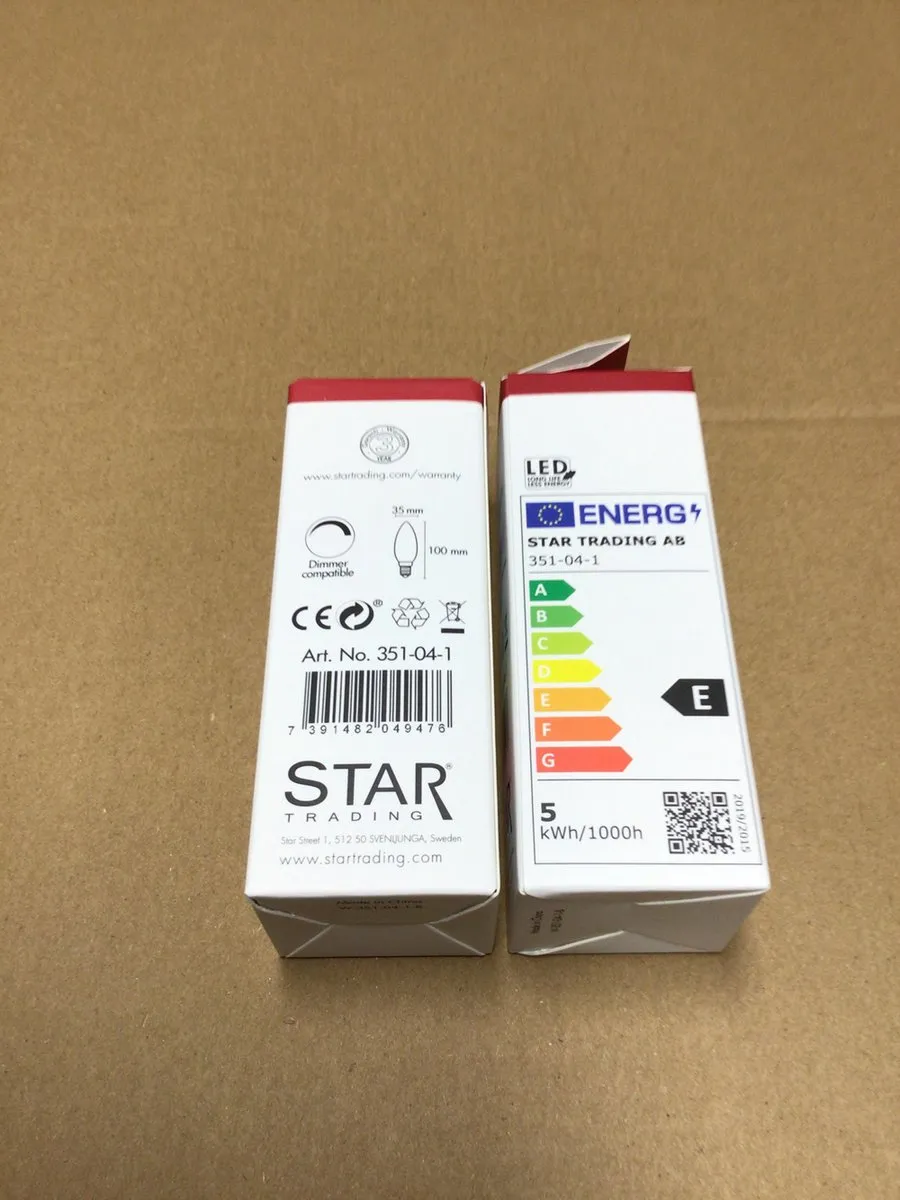 Star Trading Kaarslamp E14 4.2W Extra Warm Wit - Helder