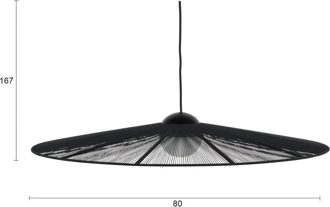 Zuiver Belle Hanglamp 80cm - Zwart