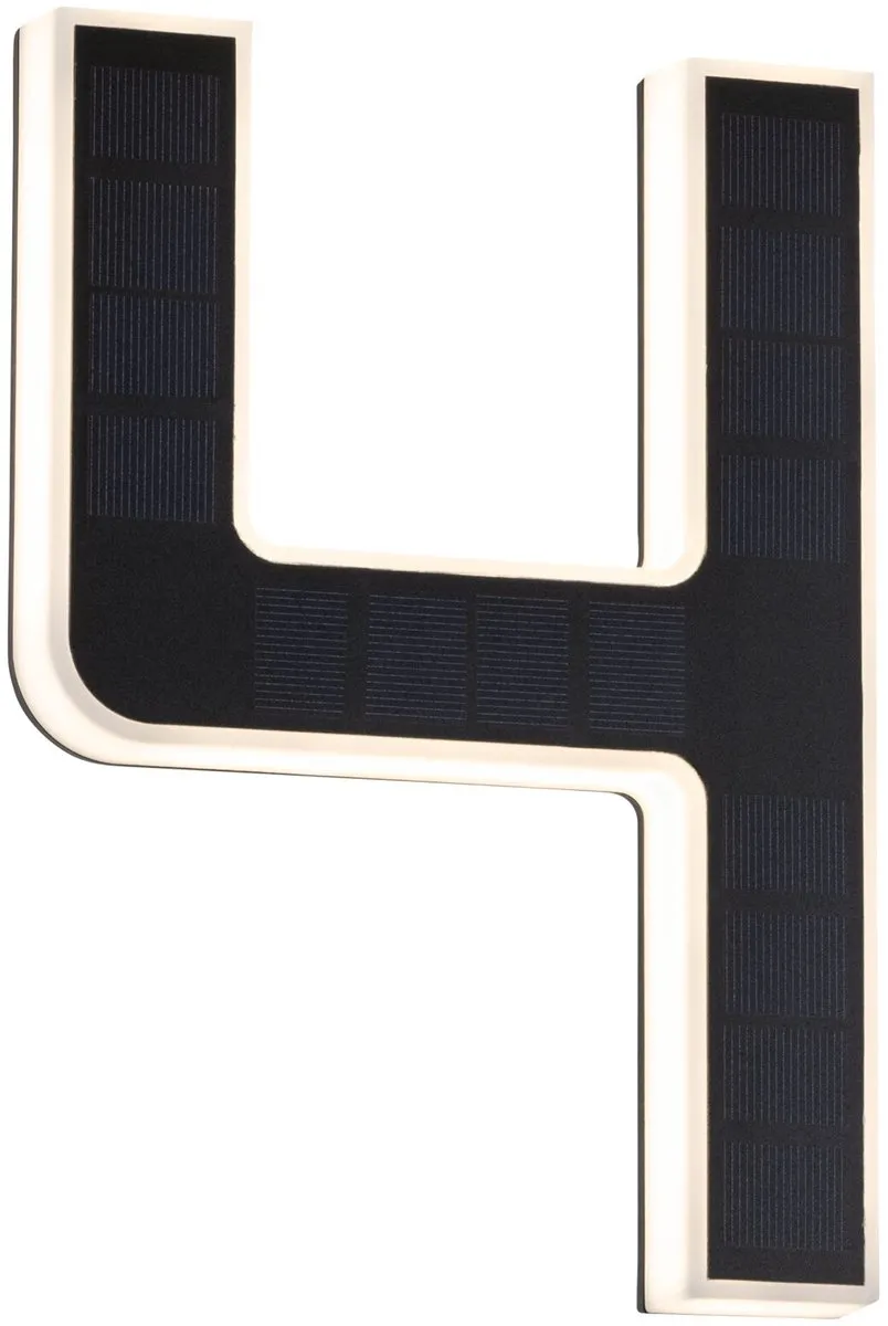 Paulmann Solar LED Huisnummerverlichting 6lm IP44 - Zwart