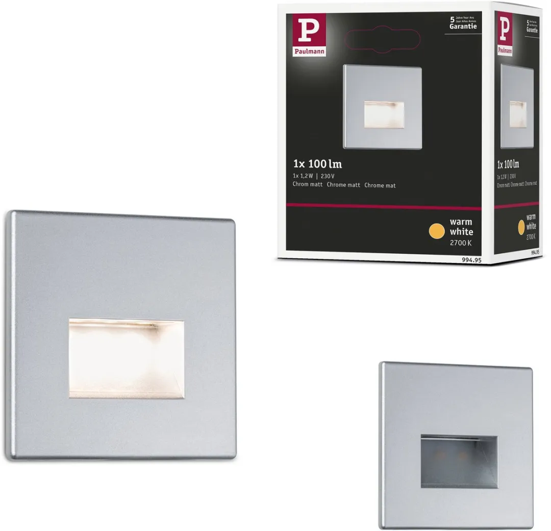 Paulmann Edge LED Wandinbouwlamp 1,2W