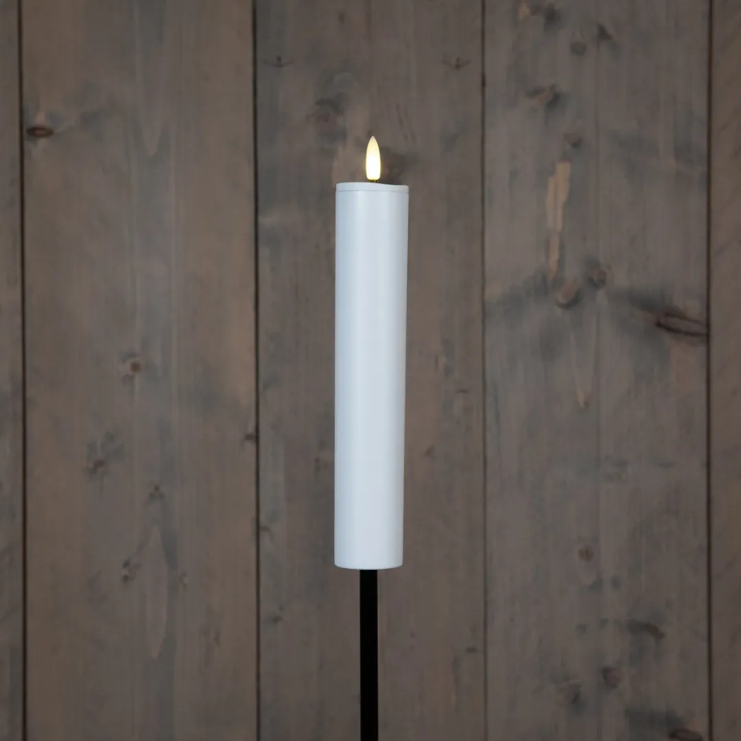 Anna's Collection Solar Kaars Fakkel 3D - 3 Stuks - Wit