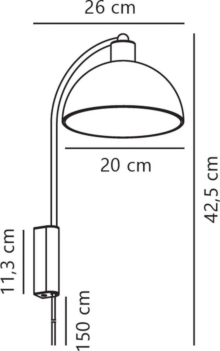Nordlux Ellen Wandlamp E14 20cm - Zwart