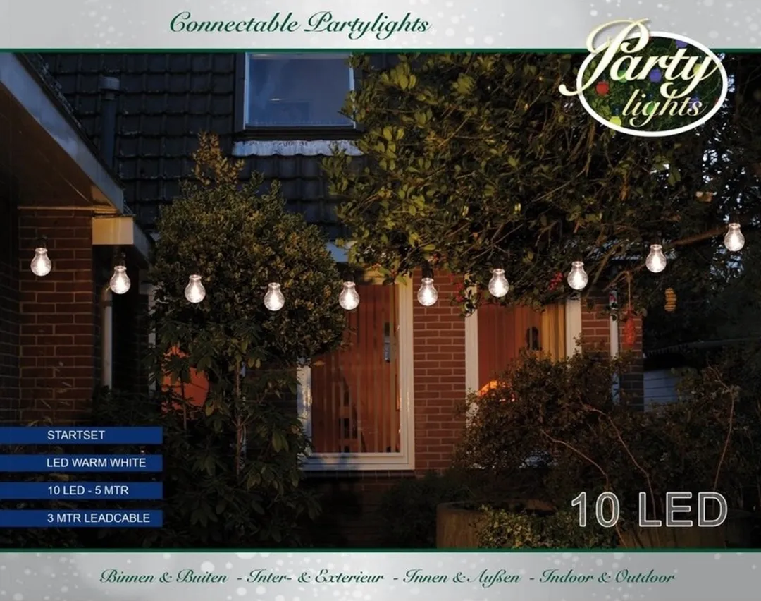 Anna's Collection Feestverlichting Lichtsnoer 10m Warm Wit - 20 LED