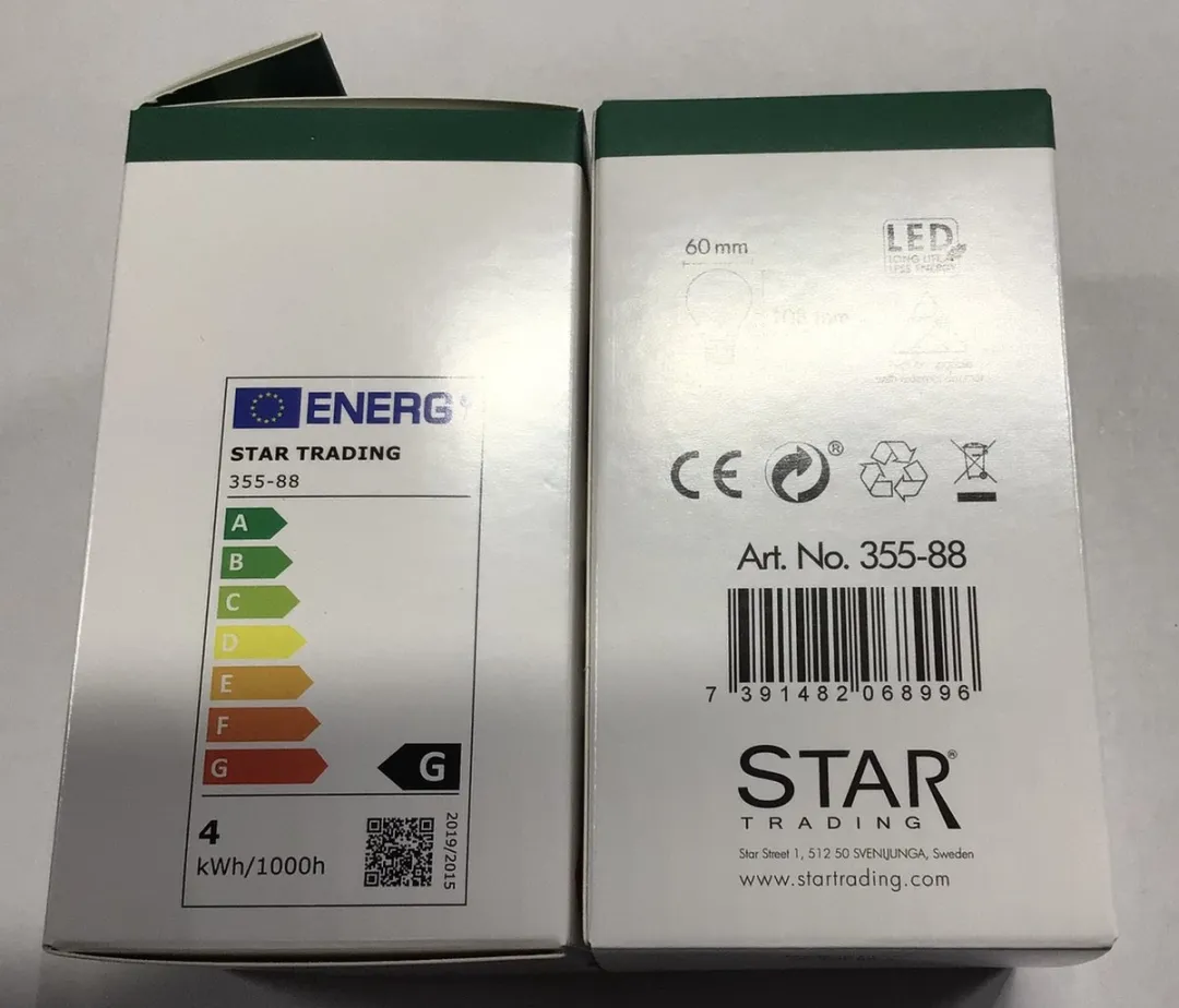 Star Trading Standaard Bol E27 3.9W Rookglas - 3 Stuks