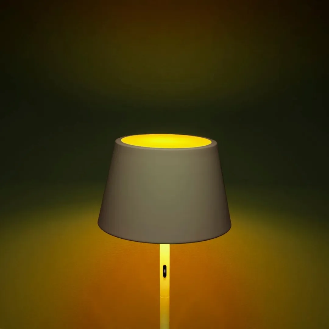 Konstsmide Pomezia staande lamp (snoerloos) met dimmer - H 150cm - Wit