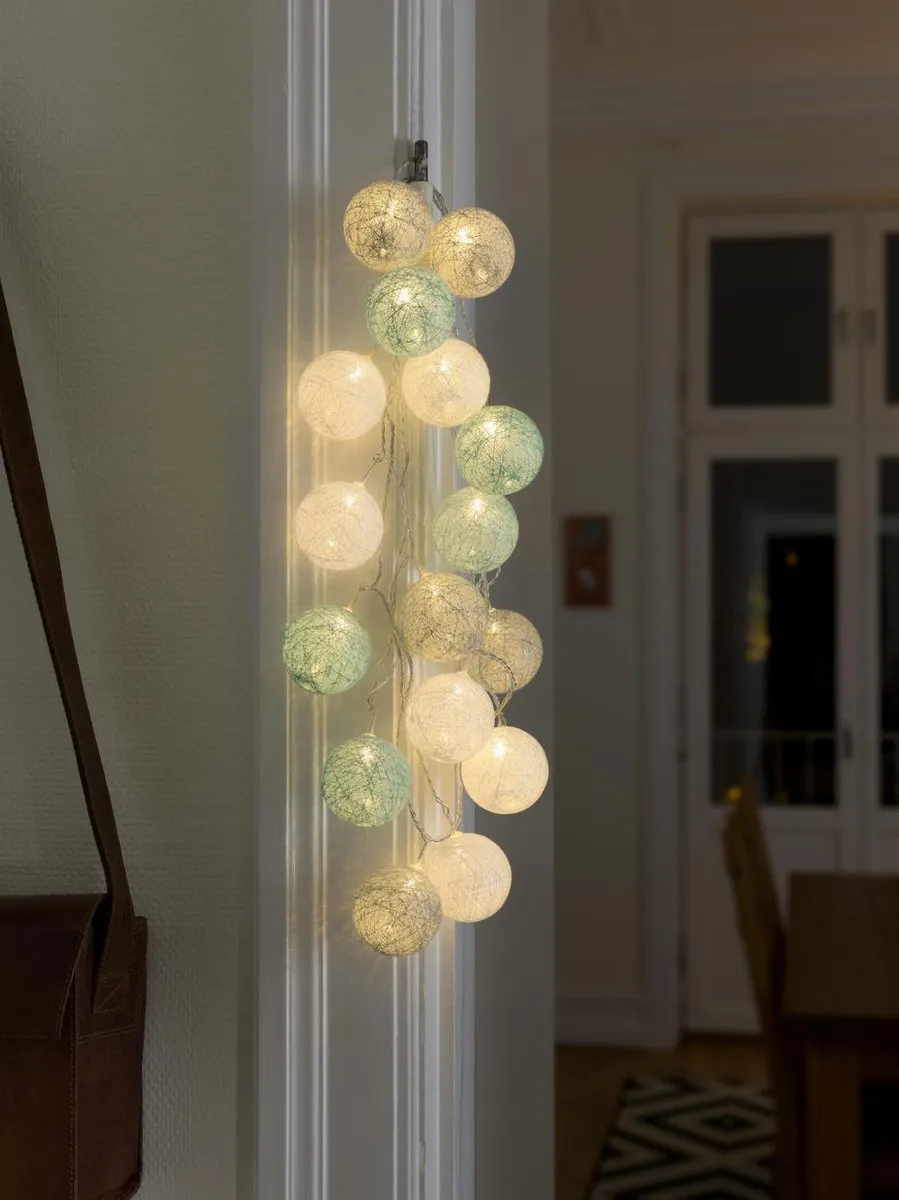 Konstsmide LED Bollensnoer 16x Ø6cm 24V - Warmwit