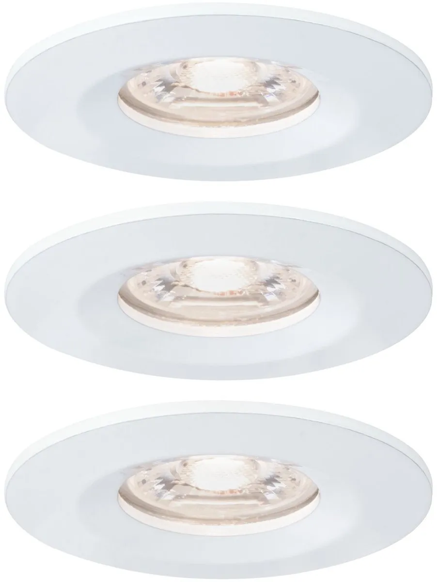 Paulmann Nova Mini Coin Basisset LED-inbouwlamp 3x4W 310lm 2700K - Wit mat