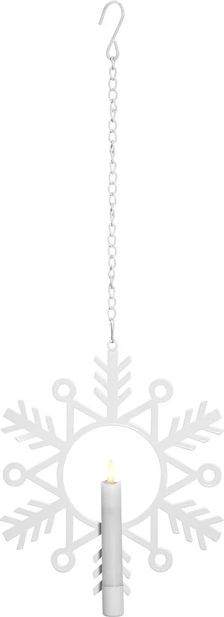 Star Trading Flame Sneeuw Decoratielamp Metaal Wit 29cm LED