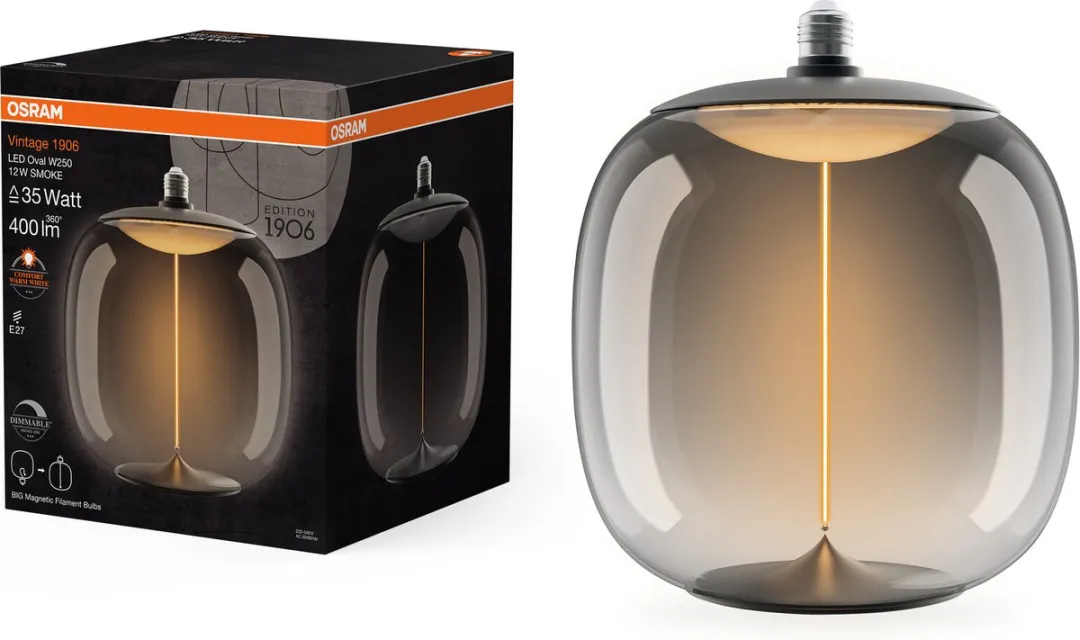 Osram Vintage 1906 Big Oval LED Lamp 12W E27 - Helder - 1800K