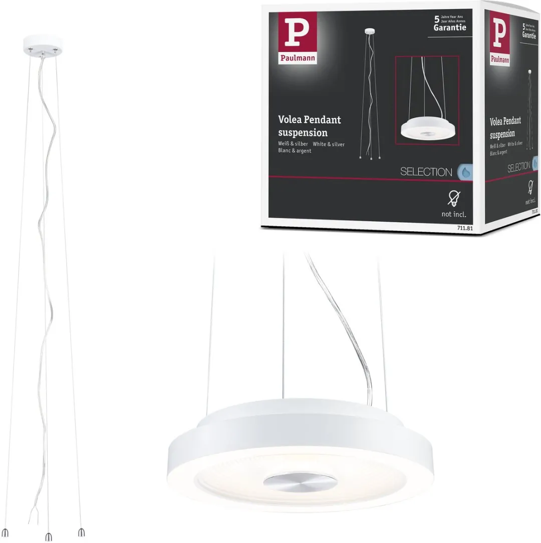 Paulmann Volea Hanglamp Wit/Zilver