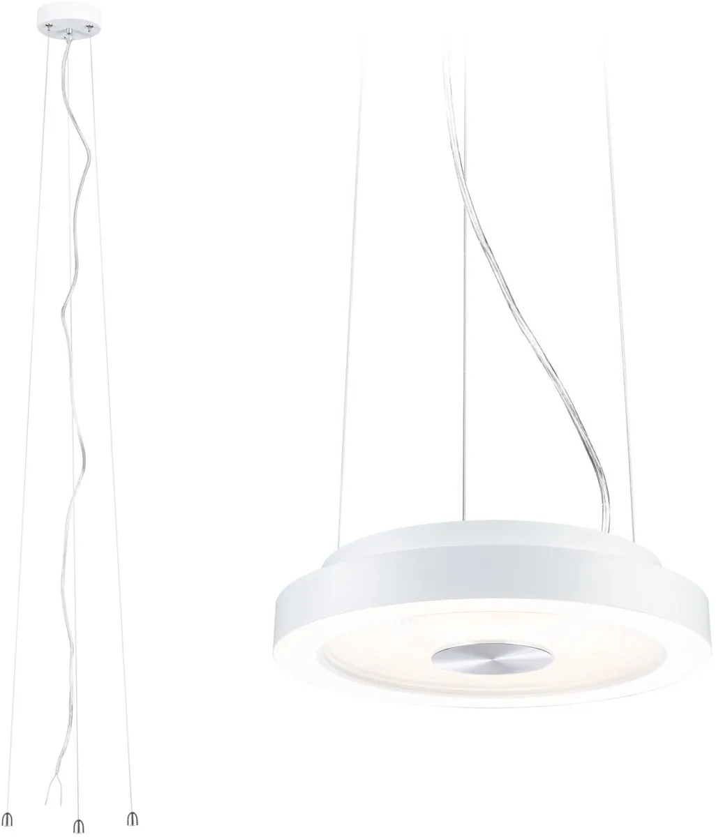 Paulmann Volea Hanglamp Wit/Zilver - Ø10cm