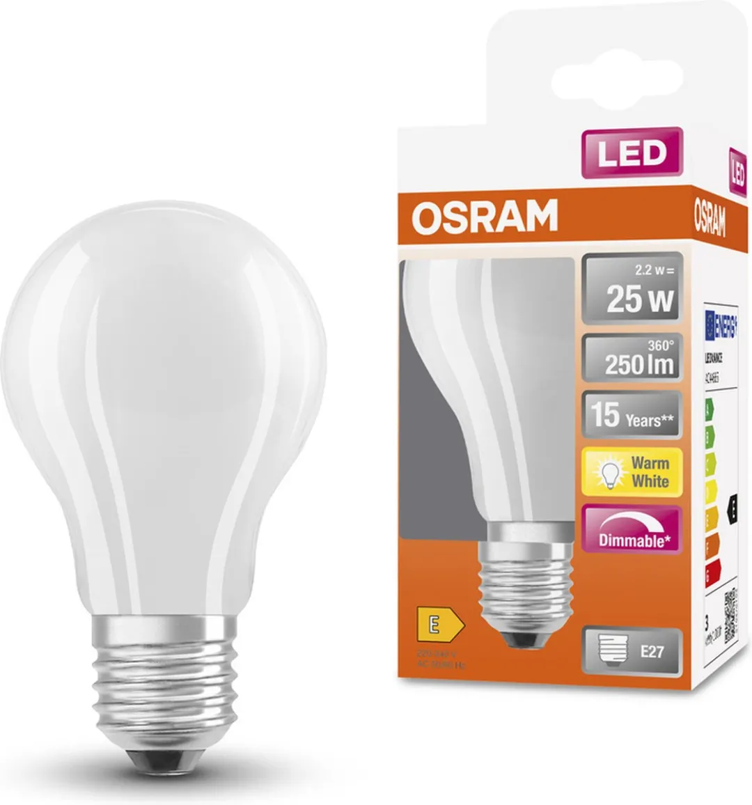 Osram LED-lamp E27 2.8W Warmwit - 2700K