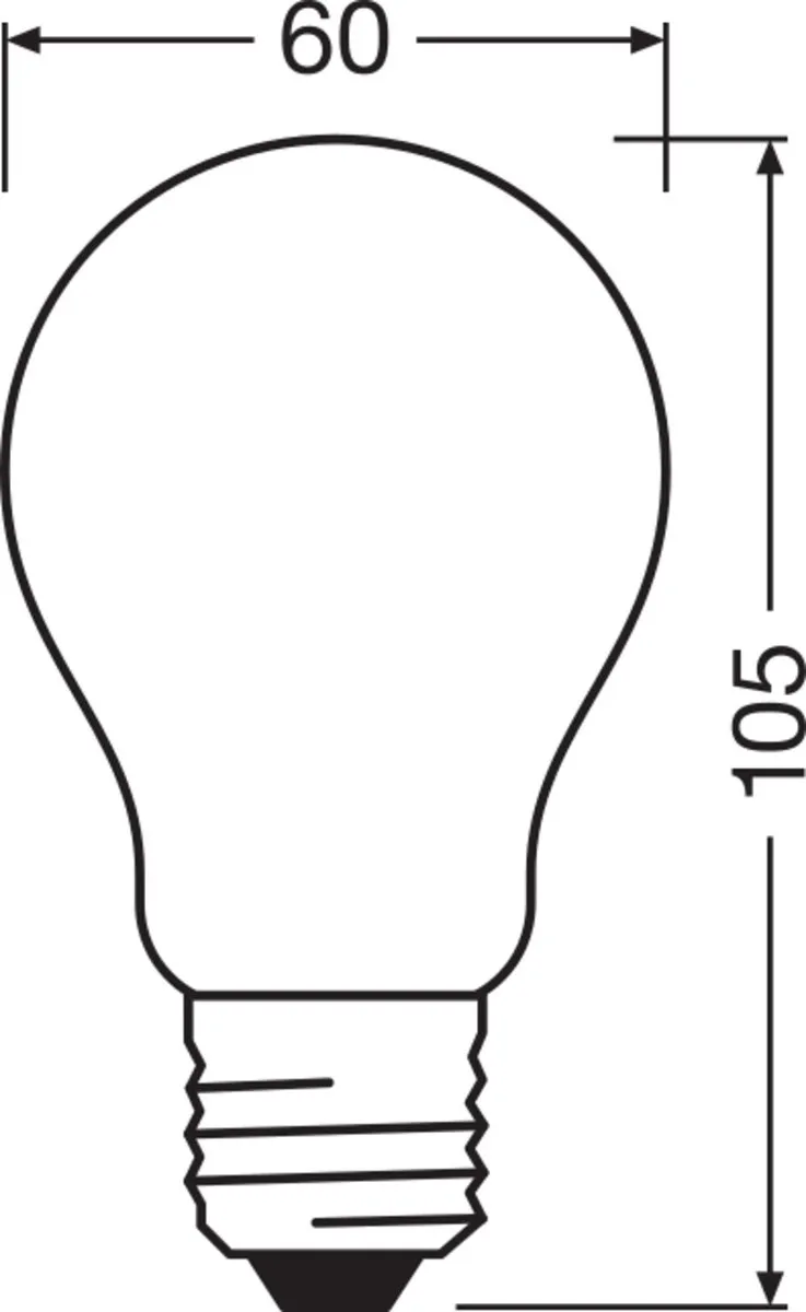 Osram LED-lamp E27 2.8W Warmwit
