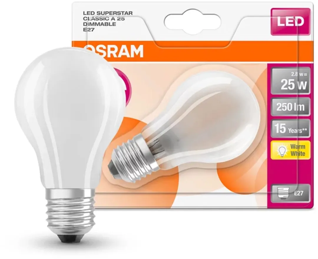 Osram LED-lamp E27 2.8W Warmwit - 2700K