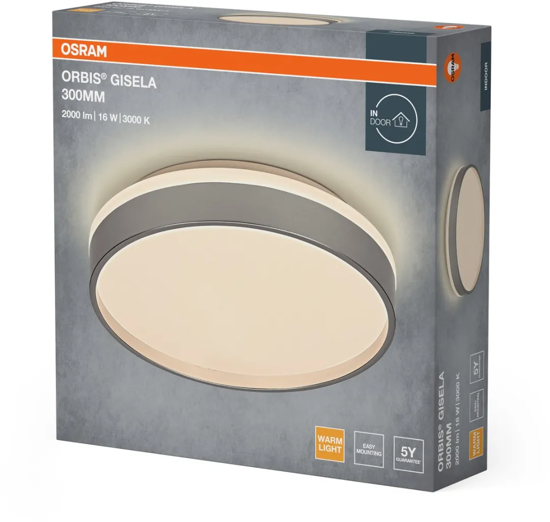 Osram Orbis Gisela LED Plafondlamp 300mm - 16W Warm Wit
