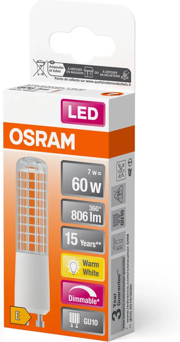 Osram LED-lamp GU10 7W Warmwit - 2700K