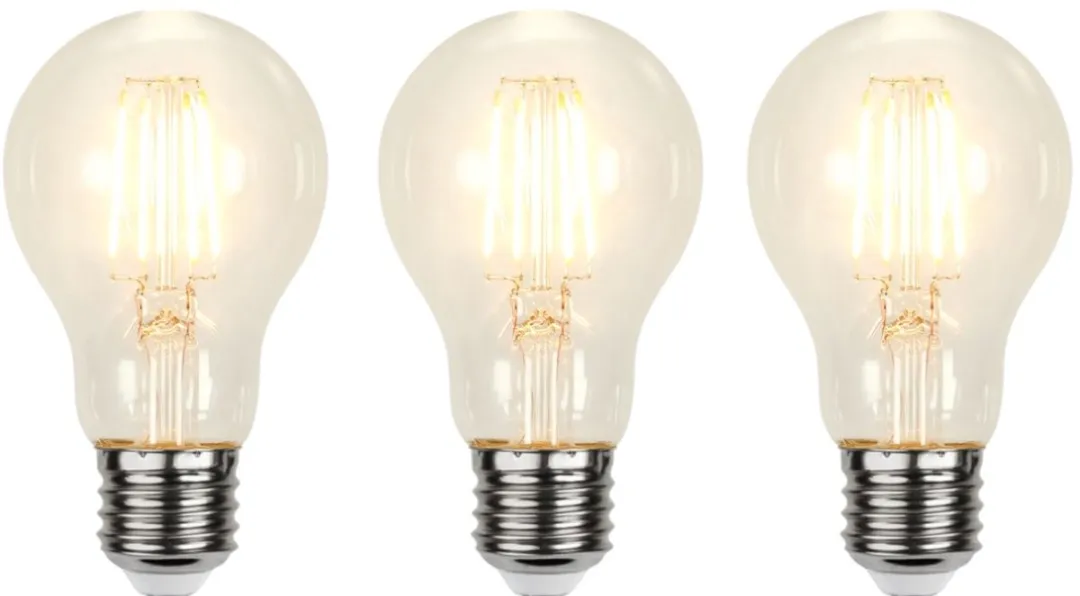 Star Trading Standaard Bol met Schemersensor 3-Pack - 4.2W - Super Warm Wit