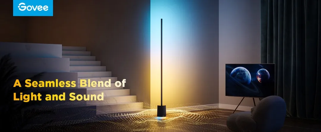 Govee RGBICWW Floor Lamp Pro - RGBW - Zwart