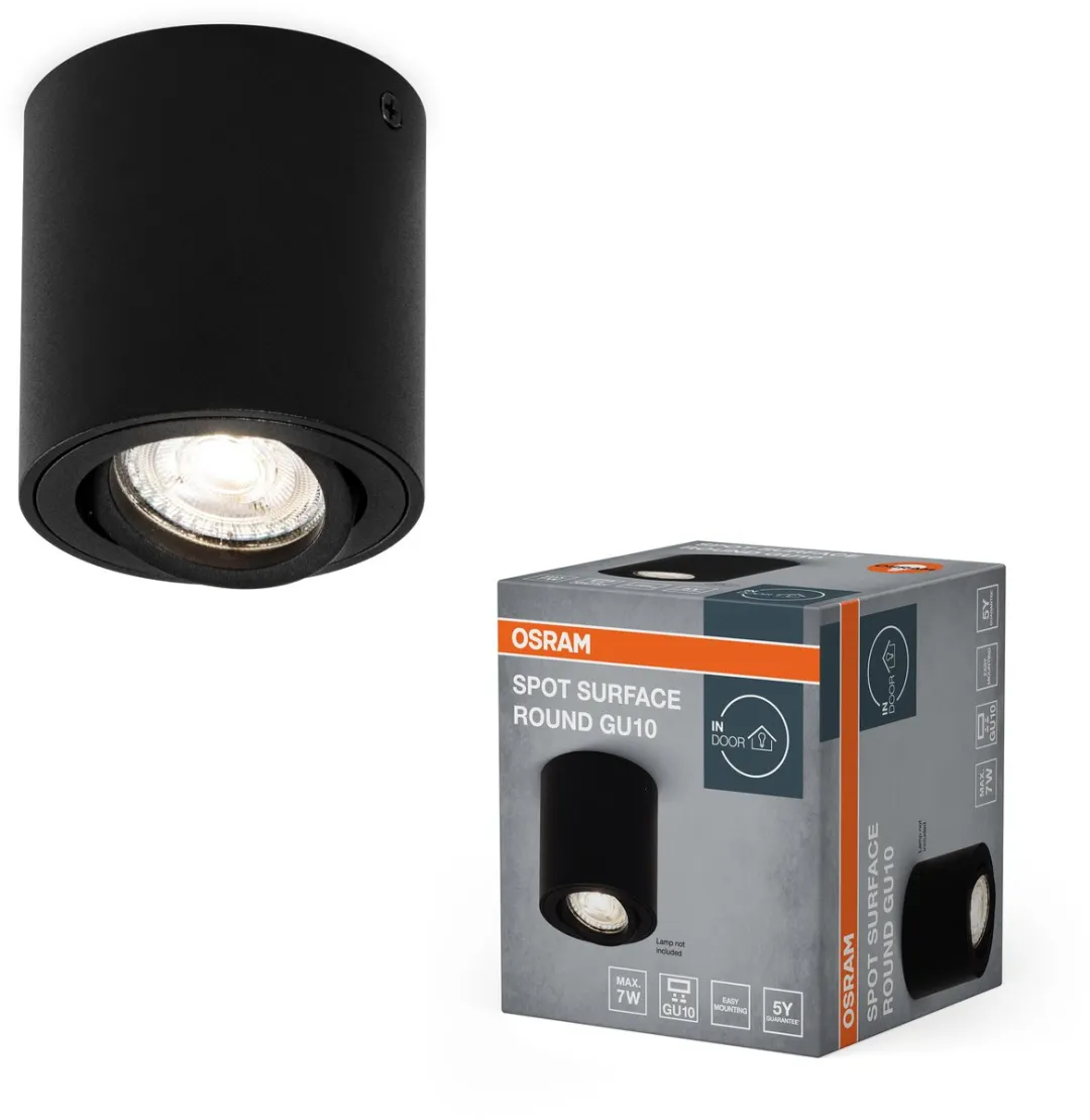 Osram Spot Surface Ronde Plafondspot GU10 - Zwart