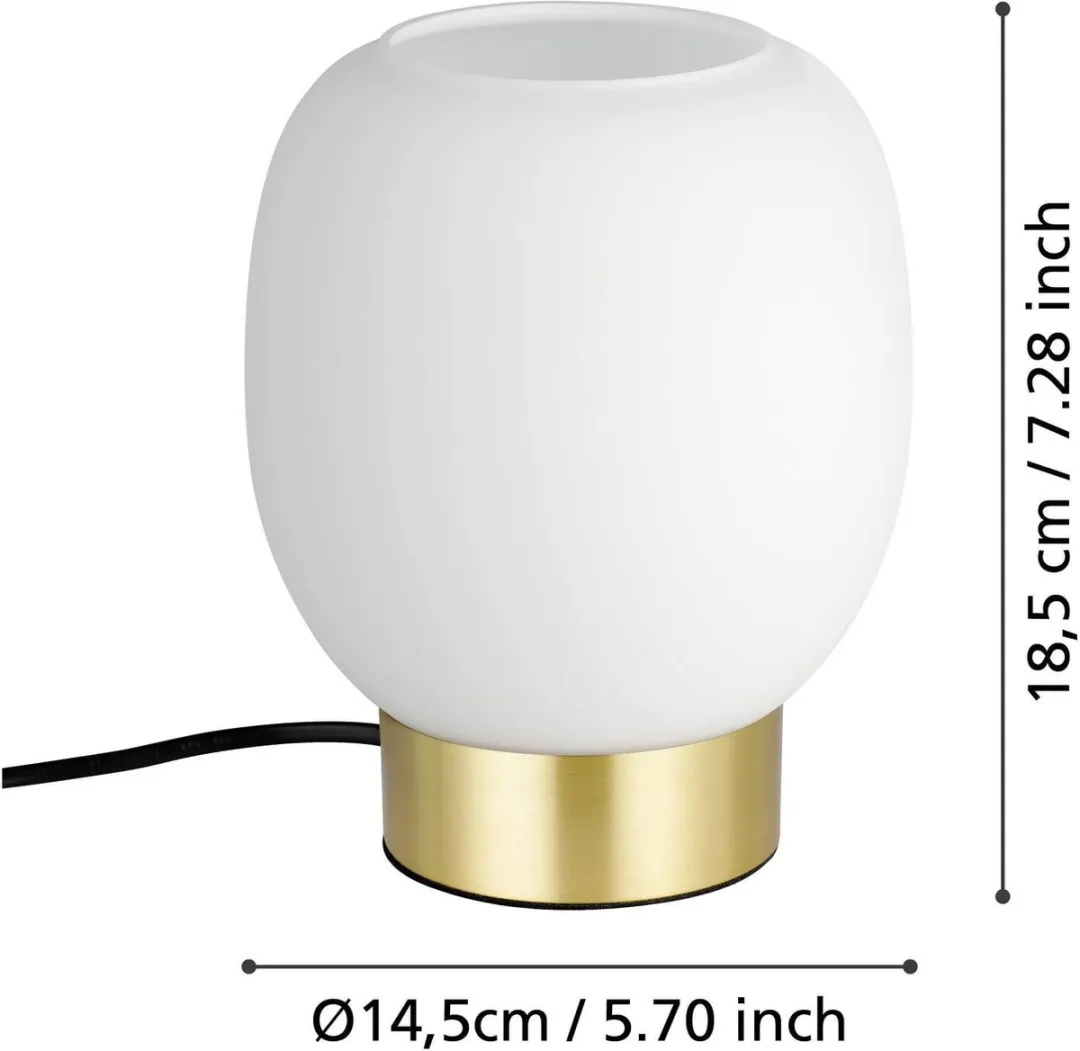 Eglo Manzanares Tafellamp E27 - 18 cm - Goud/Wit