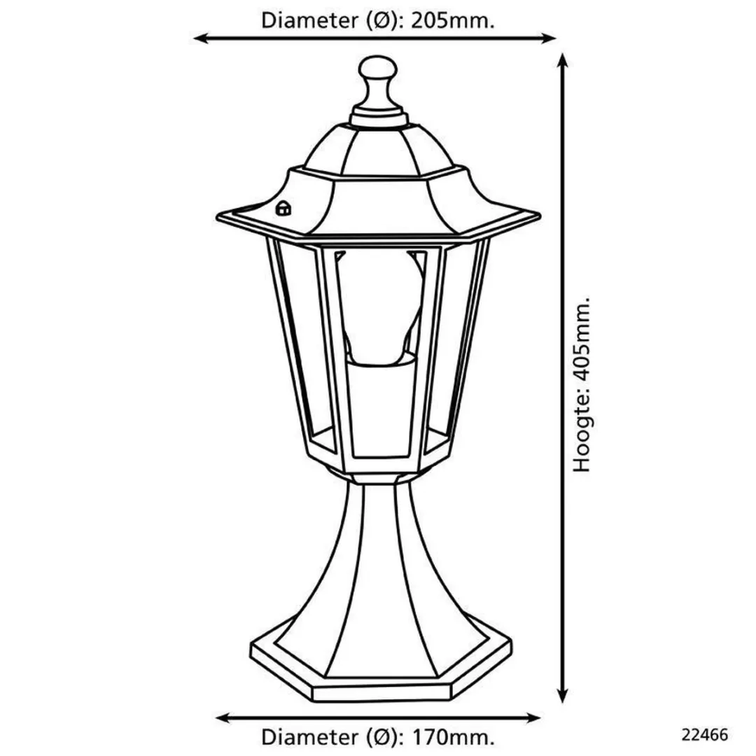 Eglo Laterna 5 Buitenverlichting Tuinpaaltje 25W - Wit