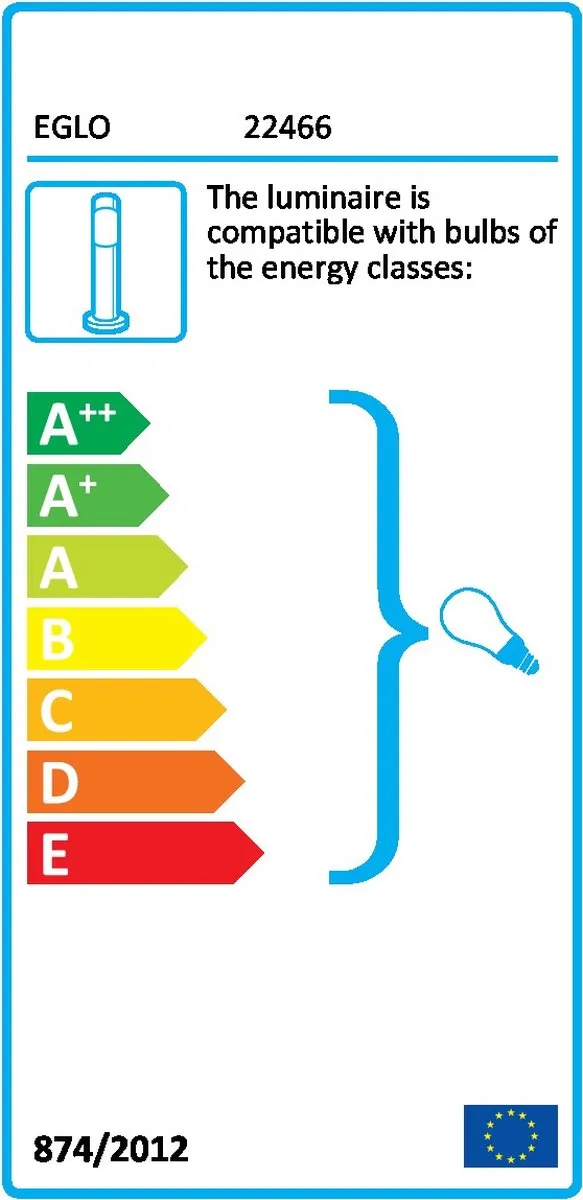 Eglo Laterna 5 Buitenverlichting Tuinpaaltje 25W - Wit