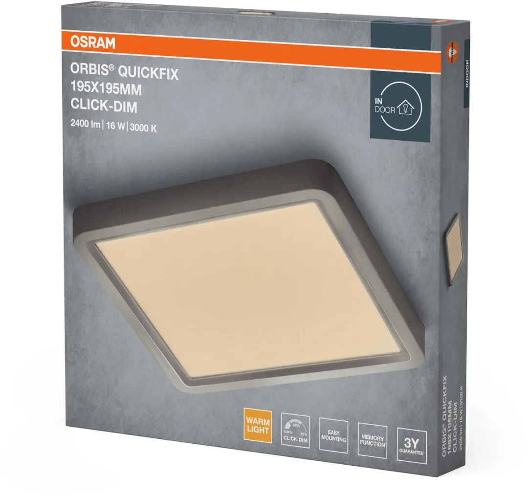 Osram Orbis Quickfix LED Plafondlamp 16W 1200lm - Zilver