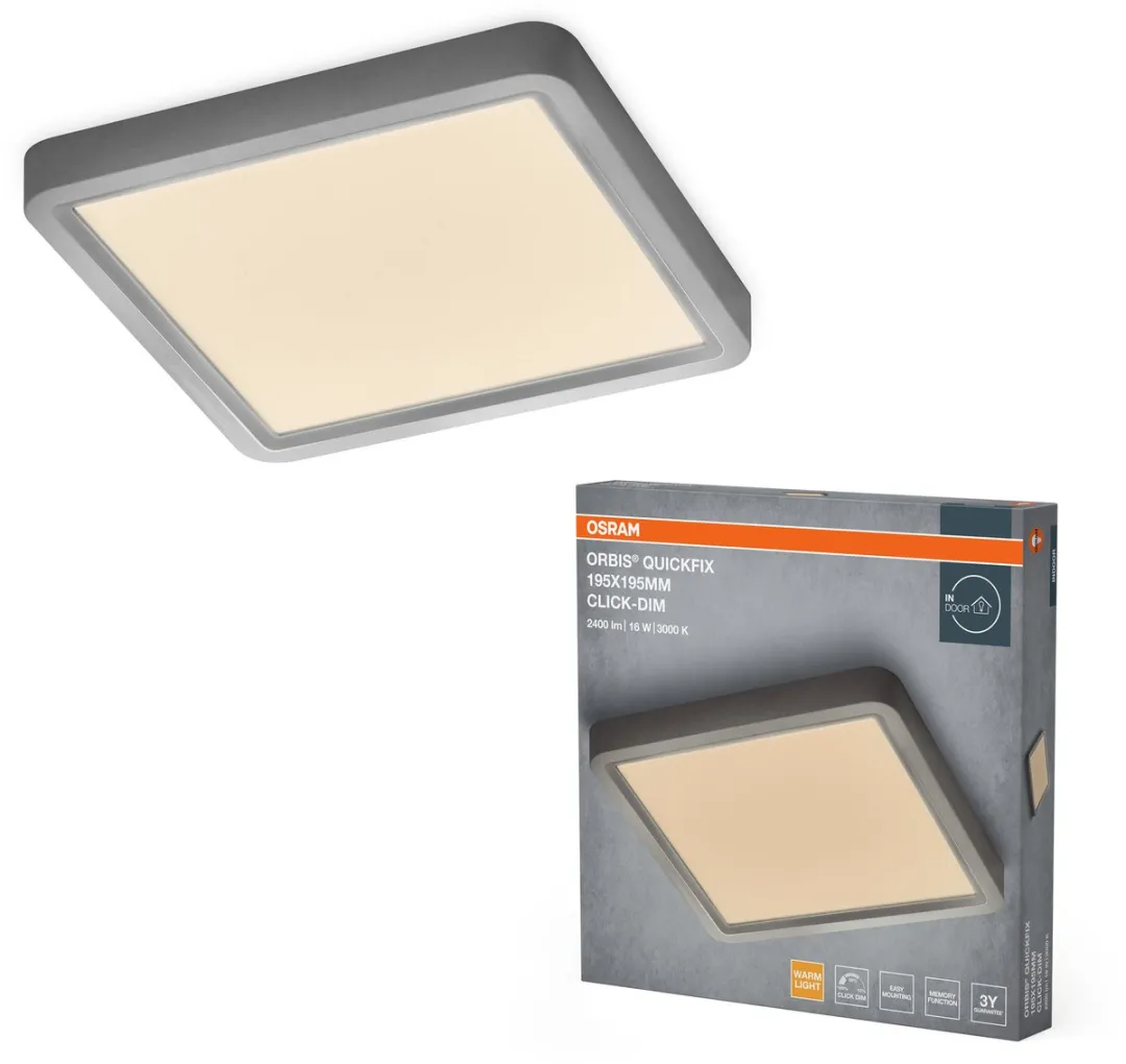 Osram Orbis Quickfix LED Plafondlamp 16W 1200lm - Zilver