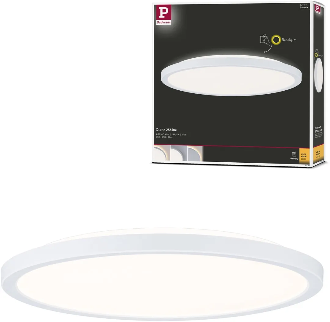 Paulmann Atria Shine LED-paneel 29cm 19W - 1500lm - 3000K Wit